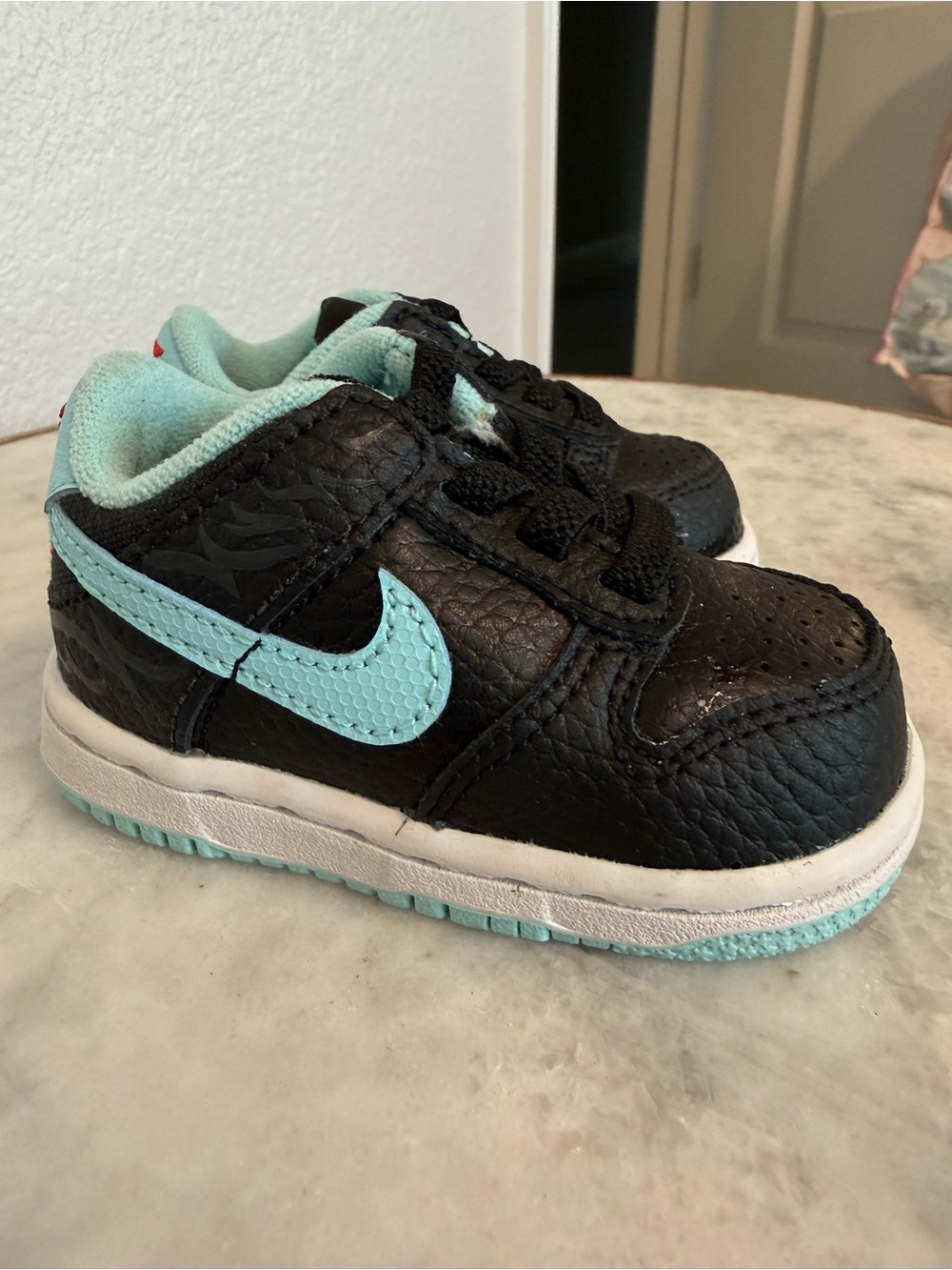 Nike Dunk Low Se Barber Shop Black Size 2.5c baby